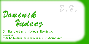 dominik hudecz business card
